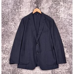 Bonobos Blazer 42 R Men Standard Fit Blue Italian Wool Cotton Unlined Breathable